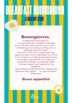 Breakfast Buongiorno - Volume 1 A Happy Start